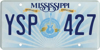 MS license plate YSP427