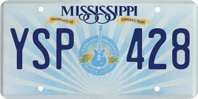 MS license plate YSP428