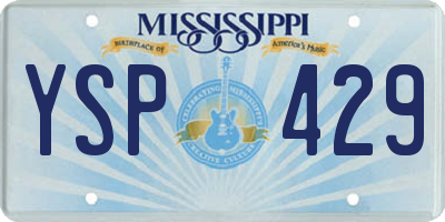 MS license plate YSP429