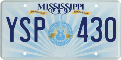 MS license plate YSP430