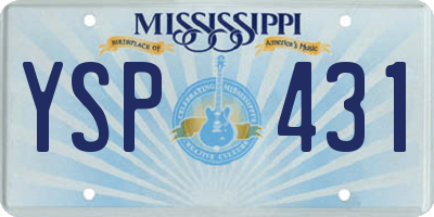 MS license plate YSP431