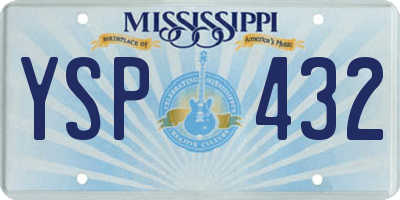 MS license plate YSP432