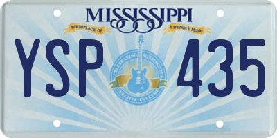 MS license plate YSP435
