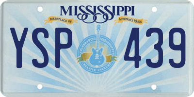 MS license plate YSP439