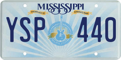 MS license plate YSP440