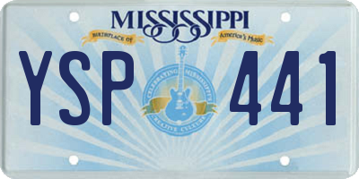 MS license plate YSP441