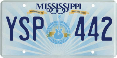 MS license plate YSP442