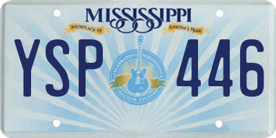 MS license plate YSP446