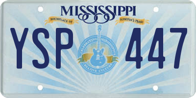 MS license plate YSP447