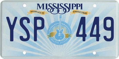 MS license plate YSP449
