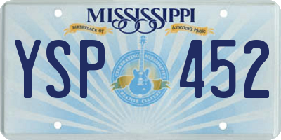 MS license plate YSP452