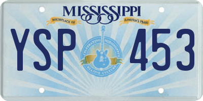 MS license plate YSP453
