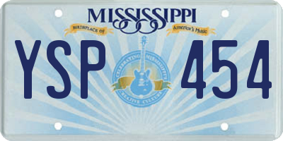 MS license plate YSP454