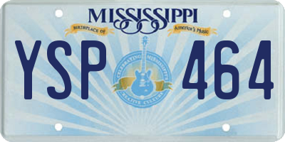 MS license plate YSP464