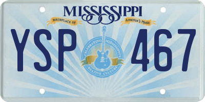 MS license plate YSP467