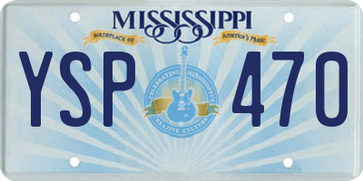 MS license plate YSP470