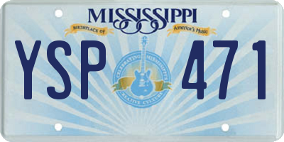 MS license plate YSP471