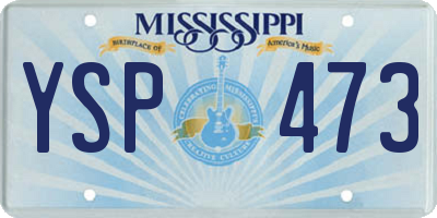 MS license plate YSP473