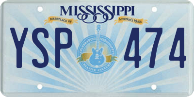 MS license plate YSP474