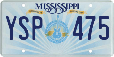 MS license plate YSP475
