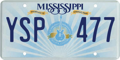 MS license plate YSP477