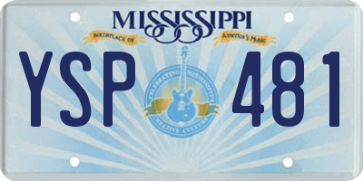 MS license plate YSP481