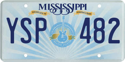 MS license plate YSP482