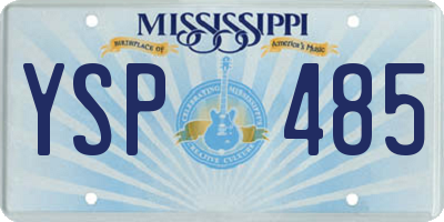 MS license plate YSP485