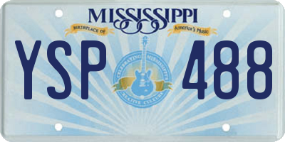 MS license plate YSP488