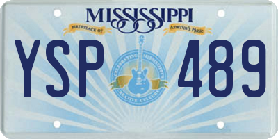 MS license plate YSP489