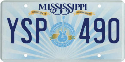 MS license plate YSP490