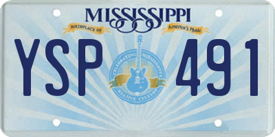 MS license plate YSP491