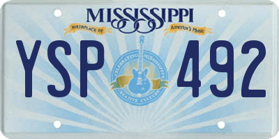 MS license plate YSP492