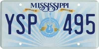 MS license plate YSP495