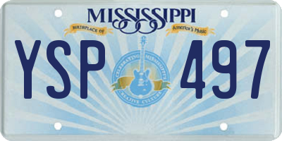 MS license plate YSP497