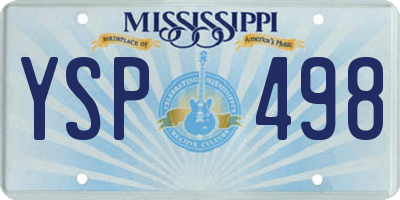 MS license plate YSP498