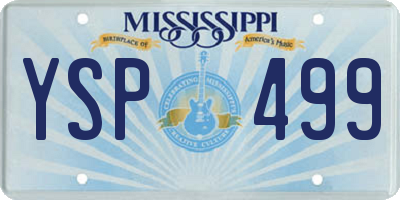 MS license plate YSP499