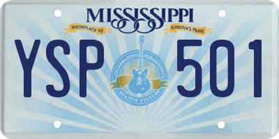 MS license plate YSP501