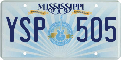 MS license plate YSP505