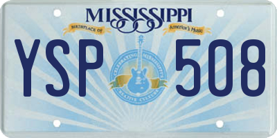 MS license plate YSP508