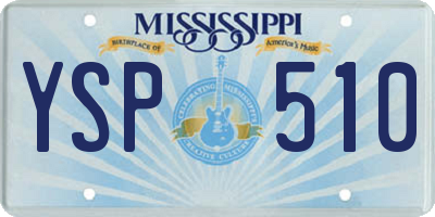 MS license plate YSP510