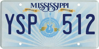 MS license plate YSP512