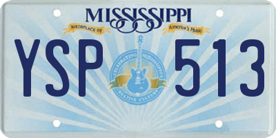MS license plate YSP513