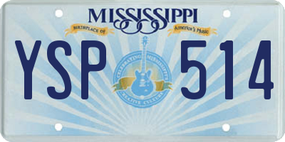 MS license plate YSP514