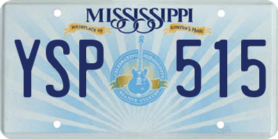 MS license plate YSP515