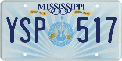 MS license plate YSP517