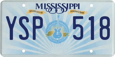 MS license plate YSP518