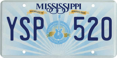 MS license plate YSP520
