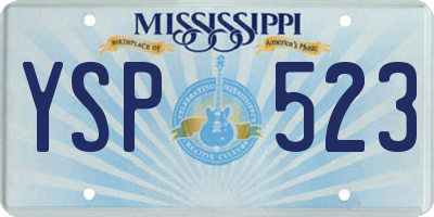 MS license plate YSP523