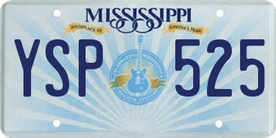 MS license plate YSP525